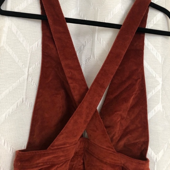 Free People Burnt Orange Overall Dress - Picture 2 of 4